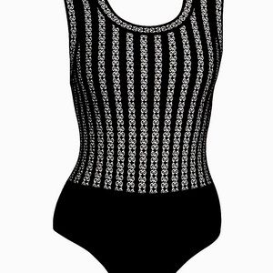 Alaia Plissé Twist Sleeveless Bodysuit